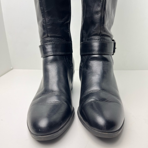 Bandolino Pries Black Harness Riding Knee High Boots Wide Calf - Picture 3 of 11